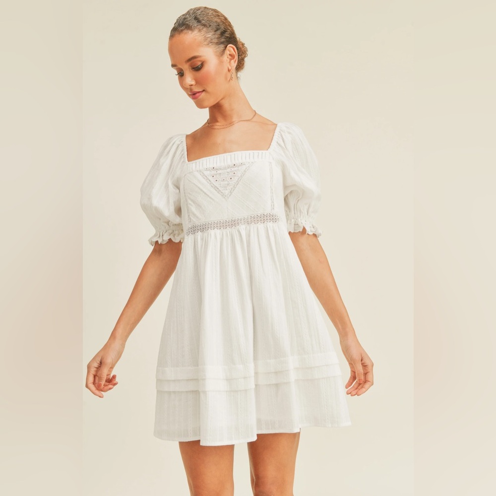 NWT reset by jane Roxanne Dress In Ivory Size Small